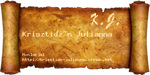 Krisztián Julianna névjegykártya