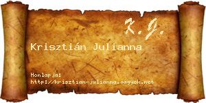 Krisztián Julianna névjegykártya